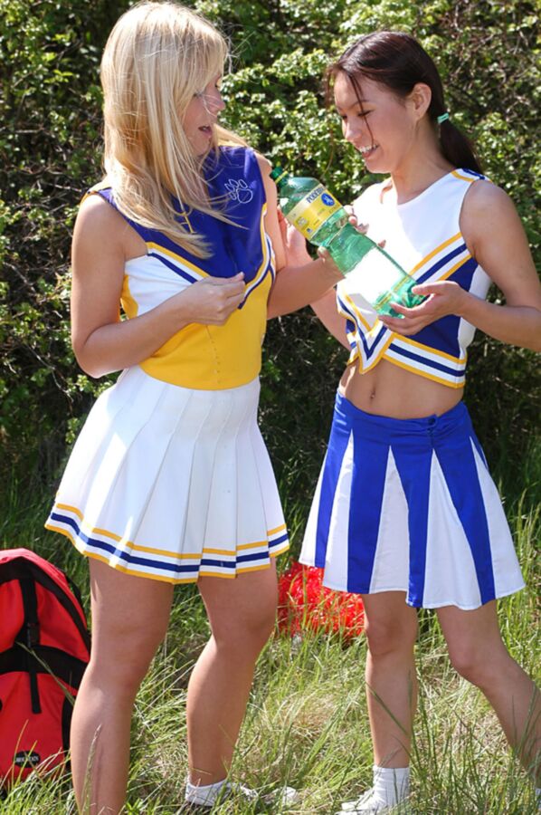 Free porn pics of Agnes and friend cheerleaders 9 of 122 pics