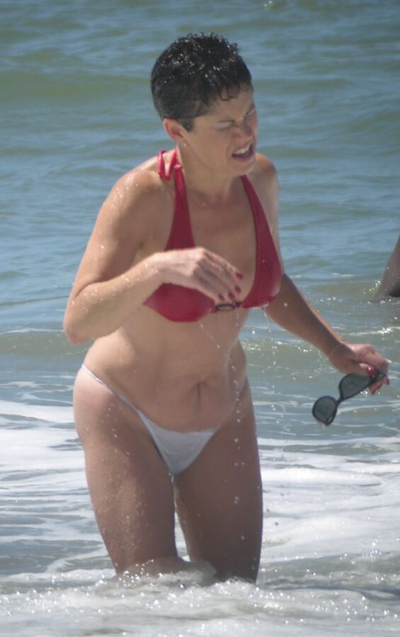 Free porn pics of Sexy Mom on a beach 17 of 19 pics
