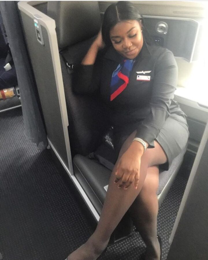 Free porn pics of Ebony Pantyhose Air Hostess 23 of 50 pics