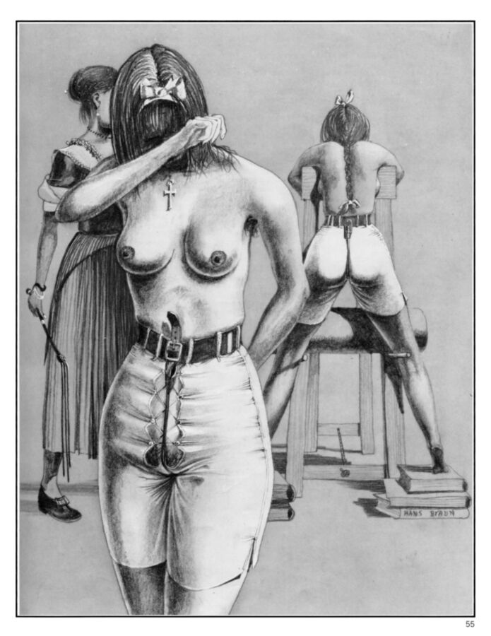Free porn pics of Famous spanking drawings by Hans Braun 23 of 26 pics