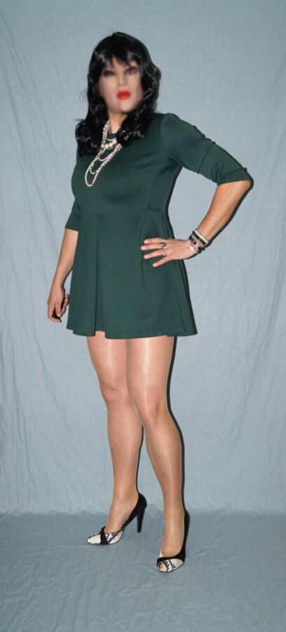 Free porn pics of Green dolly skirt Dress 6 of 37 pics