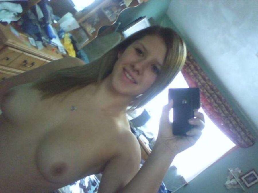 Free porn pics of Cute brunette teen taking selfies 4 of 43 pics