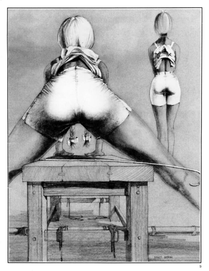 Free porn pics of Famous spanking drawings by Hans Braun 4 of 26 pics