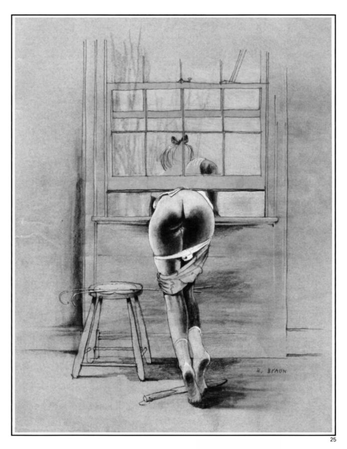 Free porn pics of Famous spanking drawings by Hans Braun 9 of 26 pics