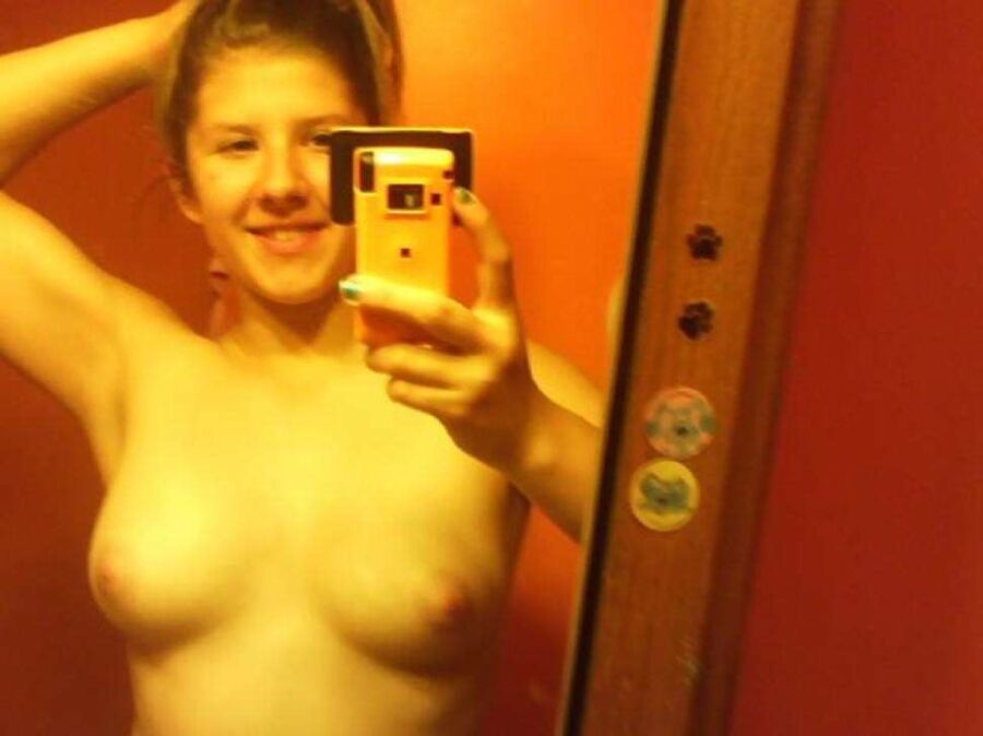 Free porn pics of Cute brunette teen taking selfies 16 of 43 pics