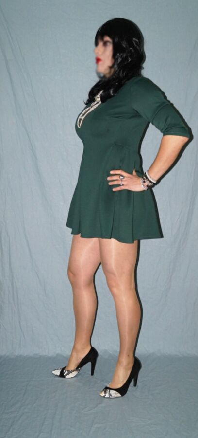 Free porn pics of Green dolly skirt Dress 7 of 37 pics