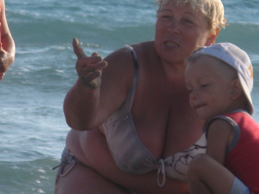 Free porn pics of Lovely Granny on a beach 2 of 14 pics