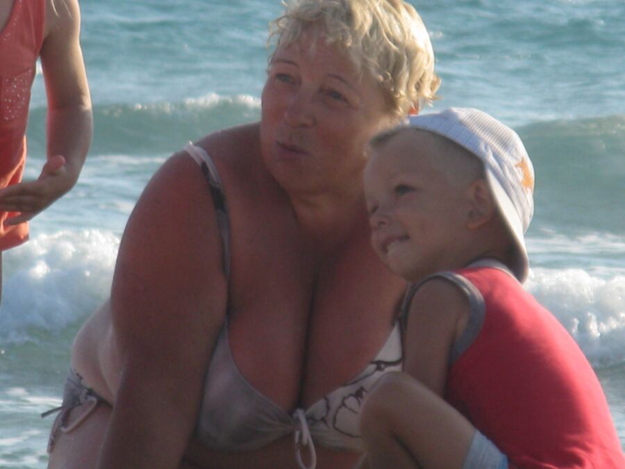 Free porn pics of Lovely Granny on a beach 5 of 14 pics