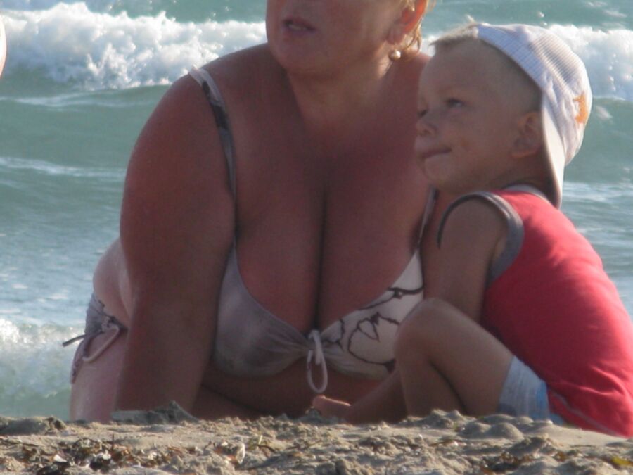 Free porn pics of Lovely Granny on a beach 3 of 14 pics