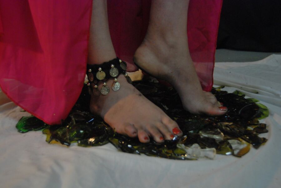 Free porn pics of Barefoot Cecilia: Belly Dancing Barefoot On Broken Glass 11 of 15 pics
