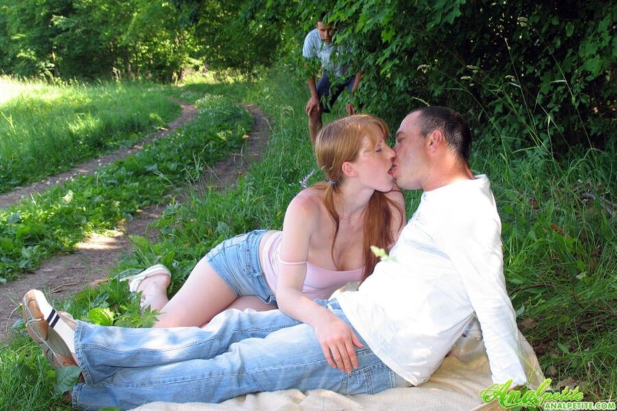 Free porn pics of Redhead anal threesome 6 of 13 pics