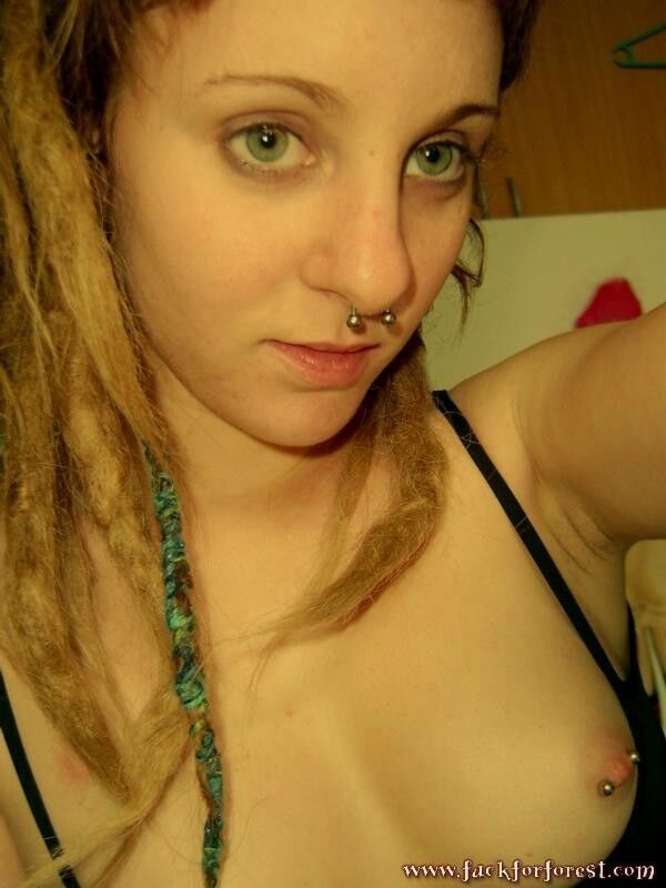 Free porn pics of Young blonde with dreads and piercings 3 of 27 pics