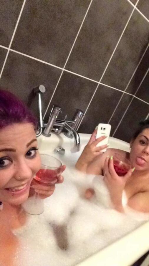 Free porn pics of Big Titted Emo Slut and Curvy Slut With Big Tits Take A Bath Tog 1 of 1 pics