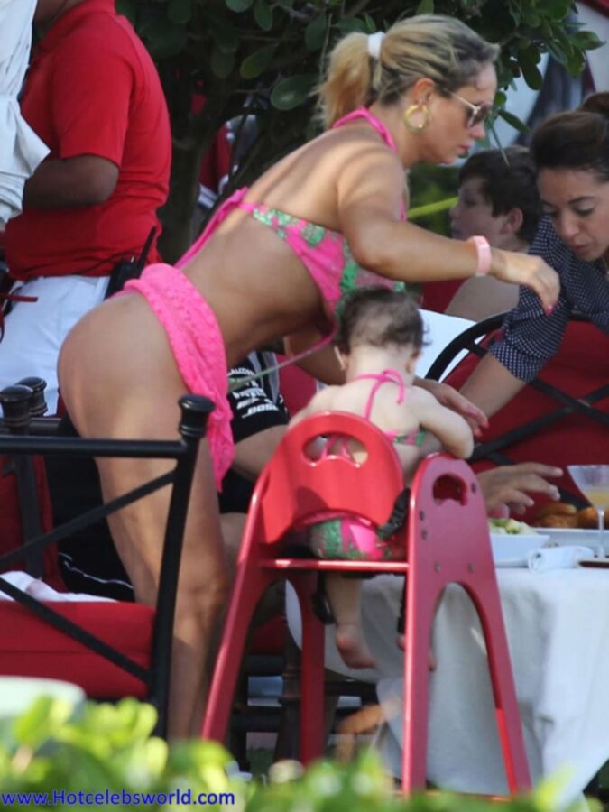 Free porn pics of Nicole Coco Austin in Pink Swimsuit in Miami 4 of 10 pics
