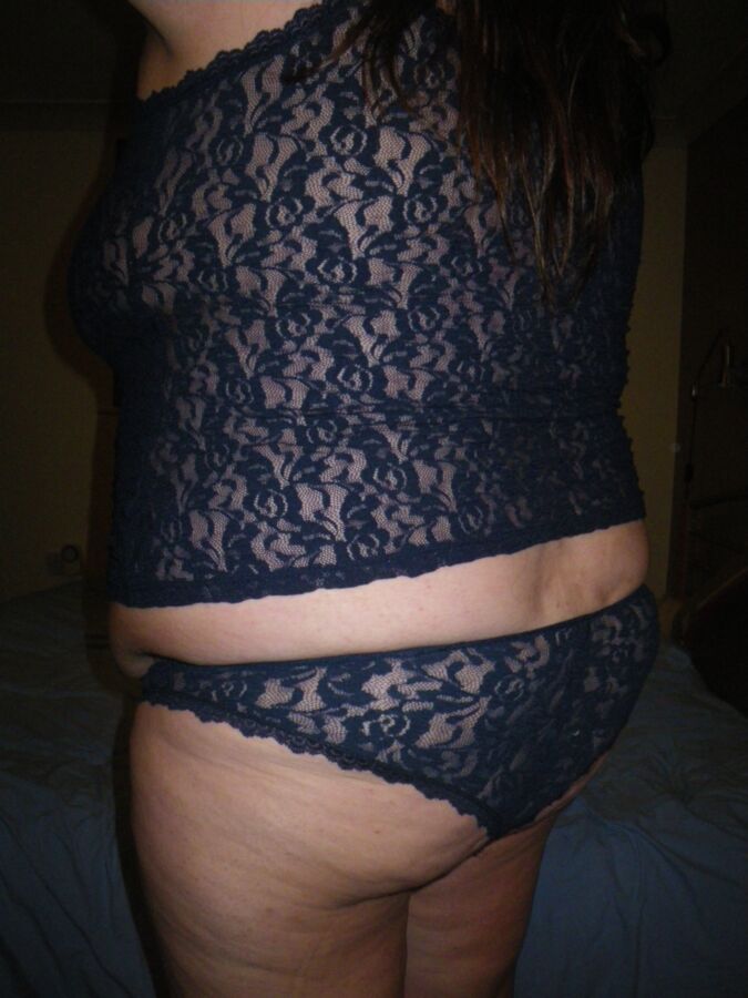 Free porn pics of My BBW wife in lace underwear 11 of 14 pics