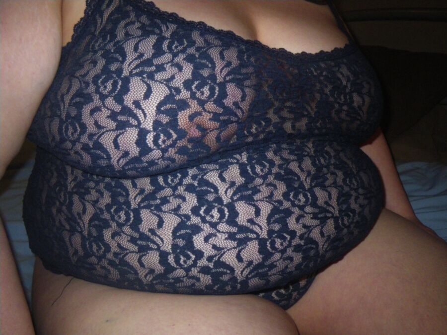 Free porn pics of My BBW wife in lace underwear 6 of 14 pics