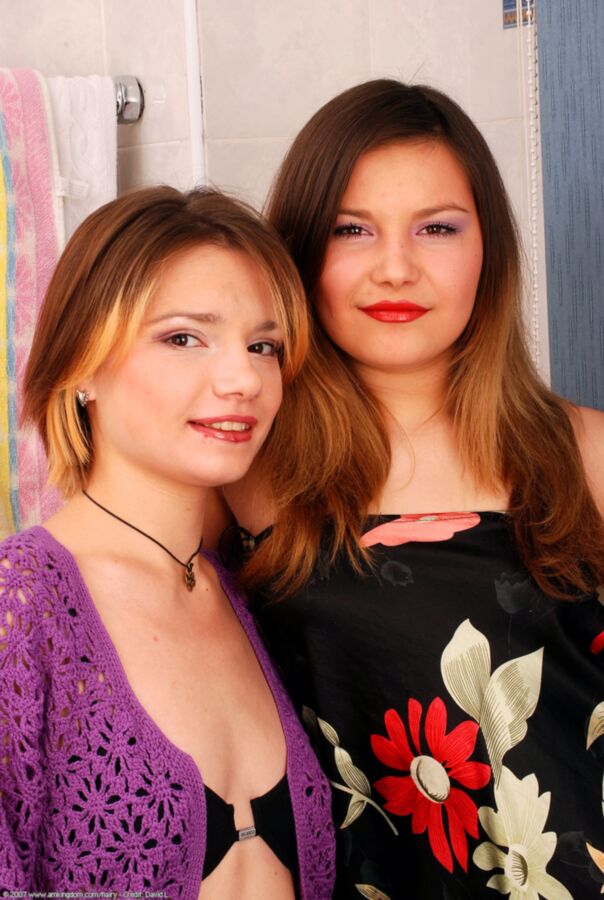 Free porn pics of Lesbian teens Arina and Lara 8 of 59 pics