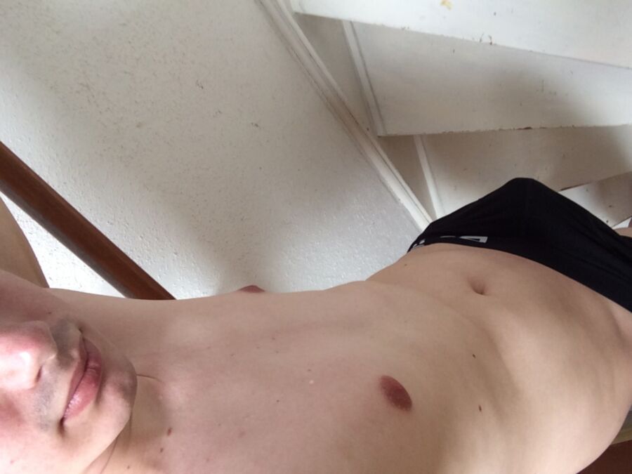Free porn pics of Teen slut selfie nude boy on stairs 10 of 26 pics