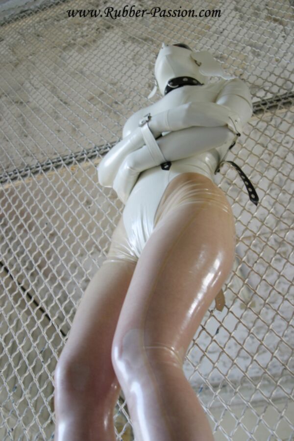 Free porn pics of Abandoned in latex straightjacket and ballet boots 23 of 46 pics
