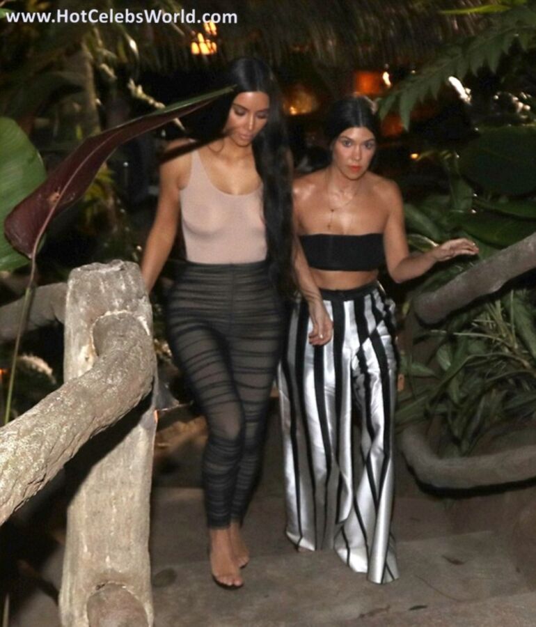 Free porn pics of Kim Kardashian Braless in Costa Rica 8 of 11 pics
