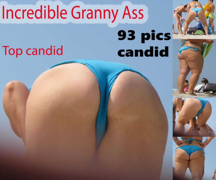 Free porn pics of Incredible Granny Ass CANDID 1 of 1 pics