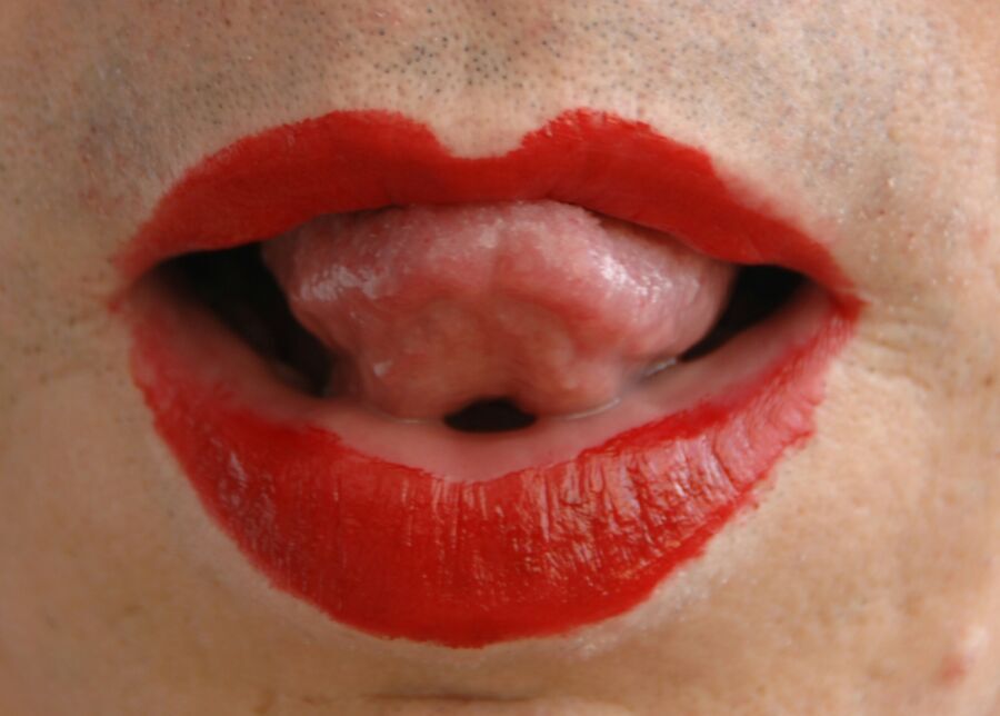 Free porn pics of My red lips covert in warm and sticky cum. 20 of 20 pics