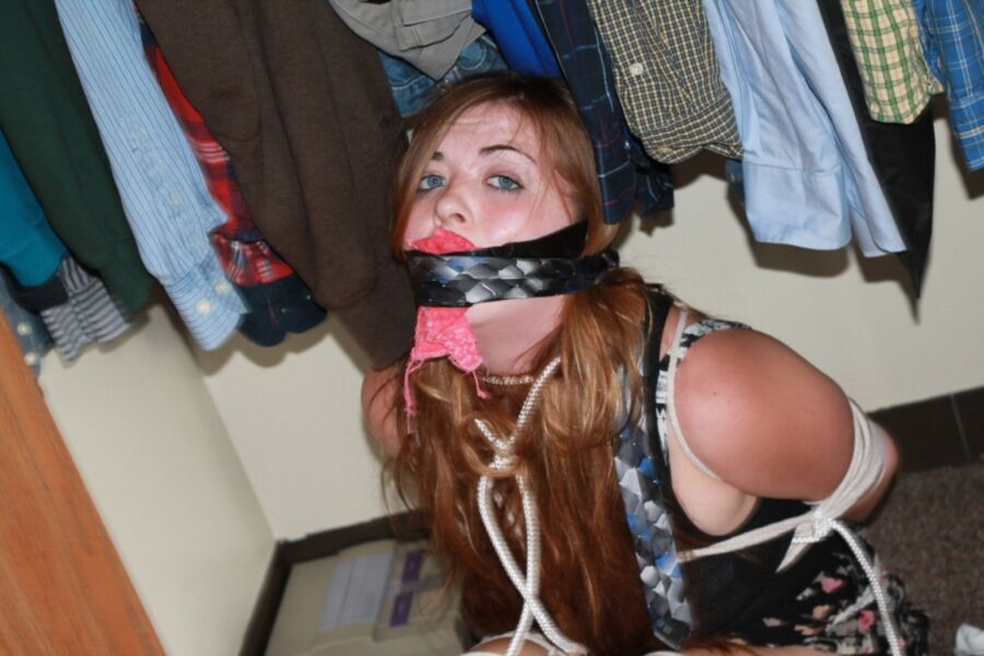 Curly shorts bondage messy