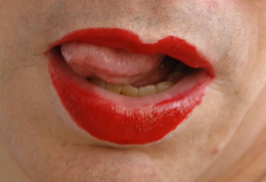 Free porn pics of My red lips covert in warm and sticky cum. 19 of 20 pics