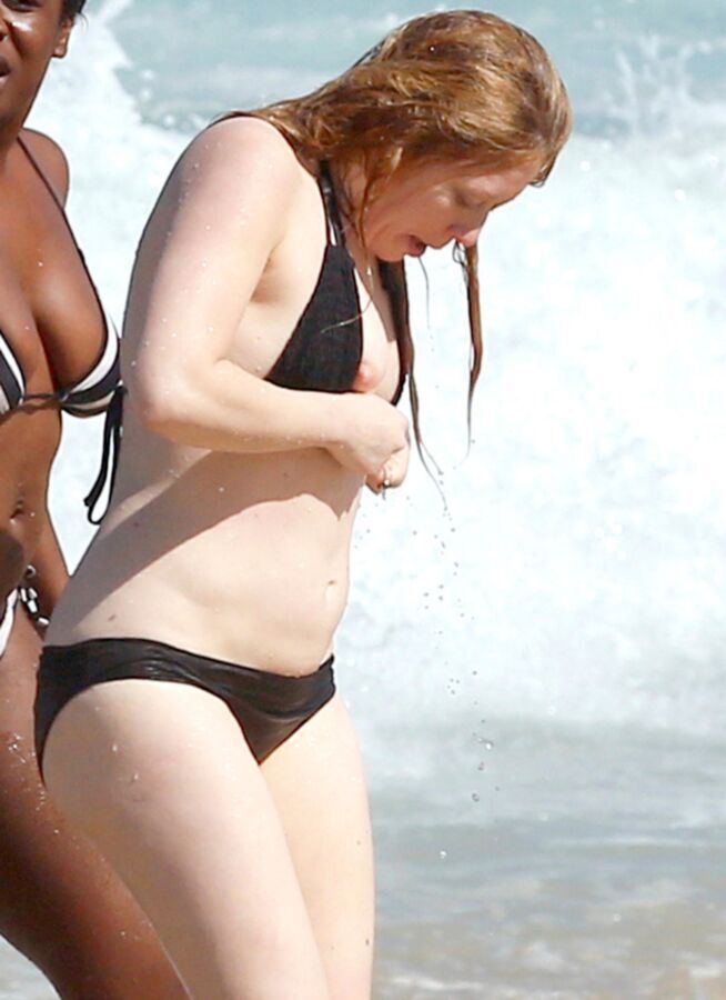 Free porn pics of Natasha Lyonne Nip Slip at the Beach! 2 of 7 pics