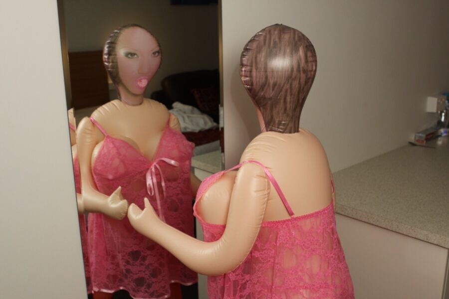 Free porn pics of Big tit doll in front of mirror. 6 of 72 pics