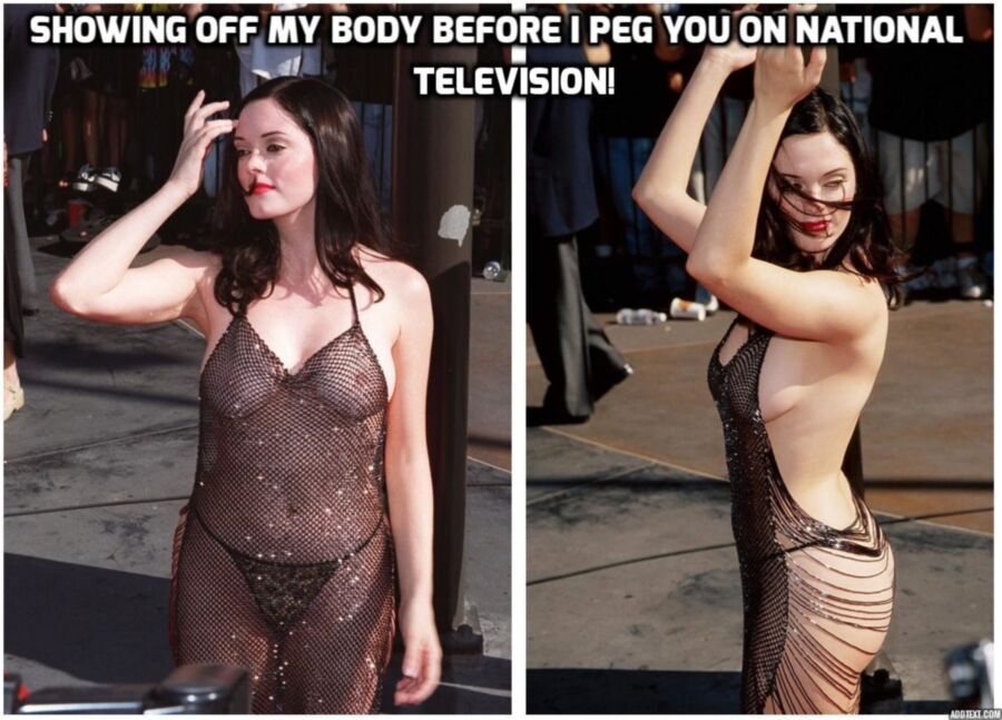 Free porn pics of Rose McGowan Femdom Captions 2 of 4 pics