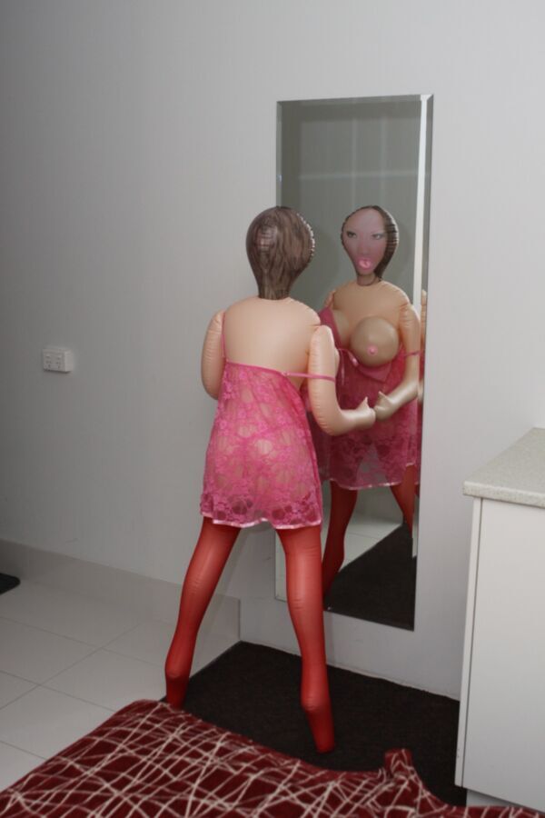 Free porn pics of Big tit doll in front of mirror. 17 of 72 pics