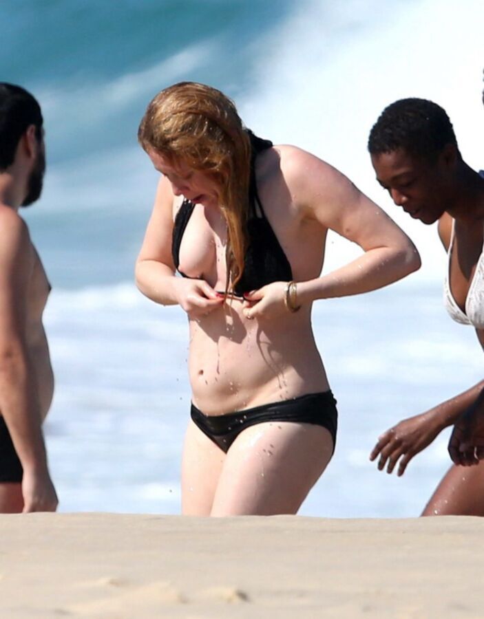 Free porn pics of Natasha Lyonne Nip Slip at the Beach! 5 of 7 pics