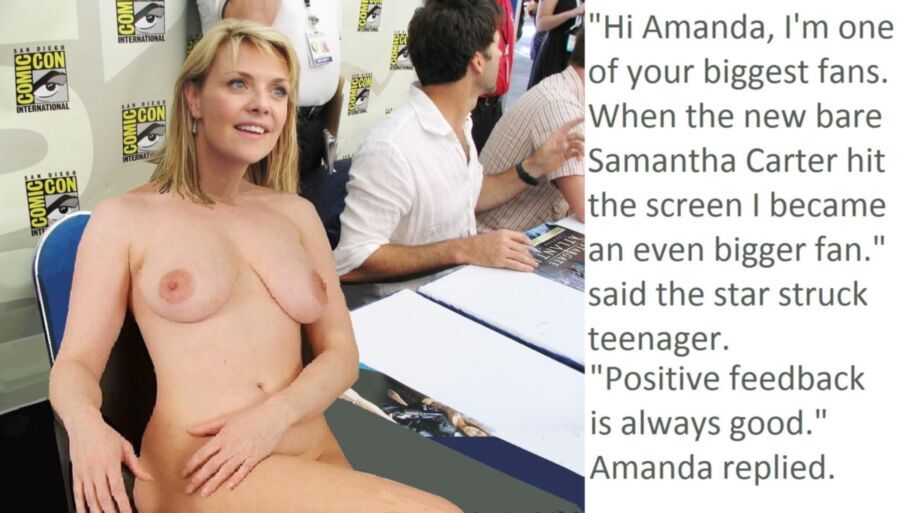 Free porn pics of Graphic Novel Amanda Tapping bares her bum in public. 12 of 277 pics