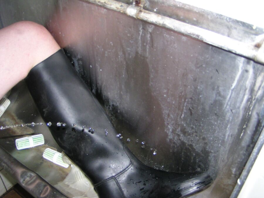 Free porn pics of Cum and piss on ridingboots 5 of 8 pics