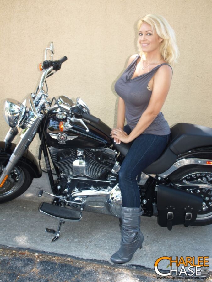 Free porn pics of Charlee Chase biker babe 6 of 65 pics