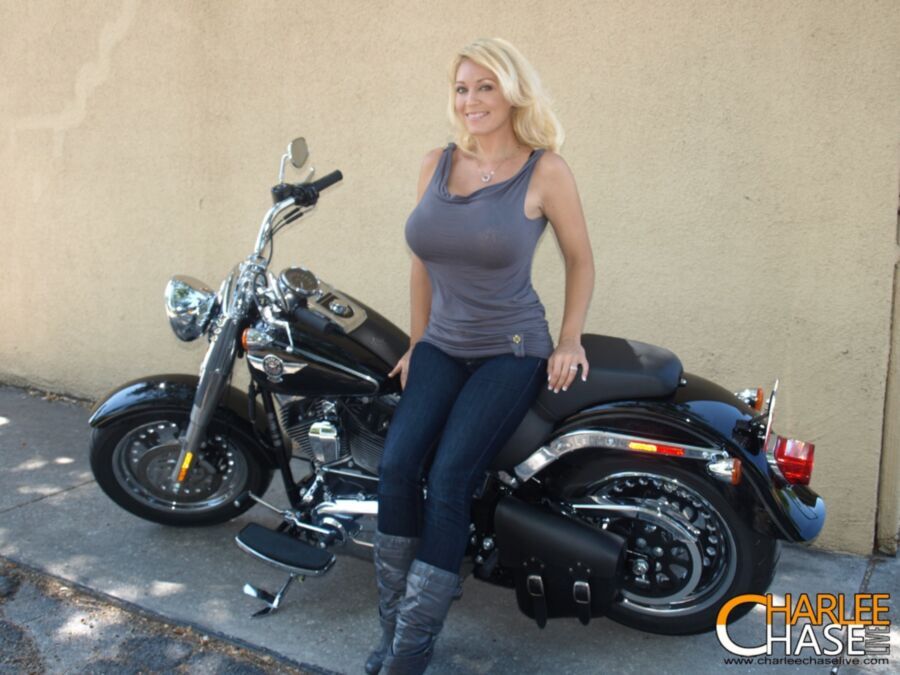 Free porn pics of Charlee Chase biker babe 3 of 65 pics
