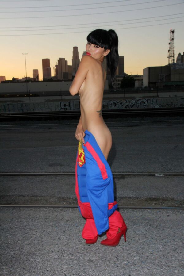 Free porn pics of Bai Ling Cos Playing as Superman 7 of 10 pics