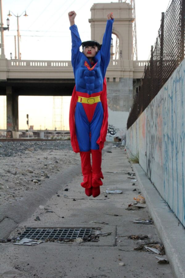 Free porn pics of Bai Ling Cos Playing as Superman 3 of 10 pics