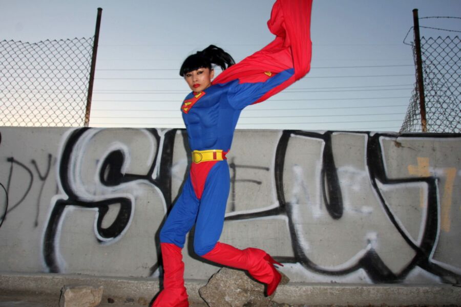 Free porn pics of Bai Ling Cos Playing as Superman 2 of 10 pics