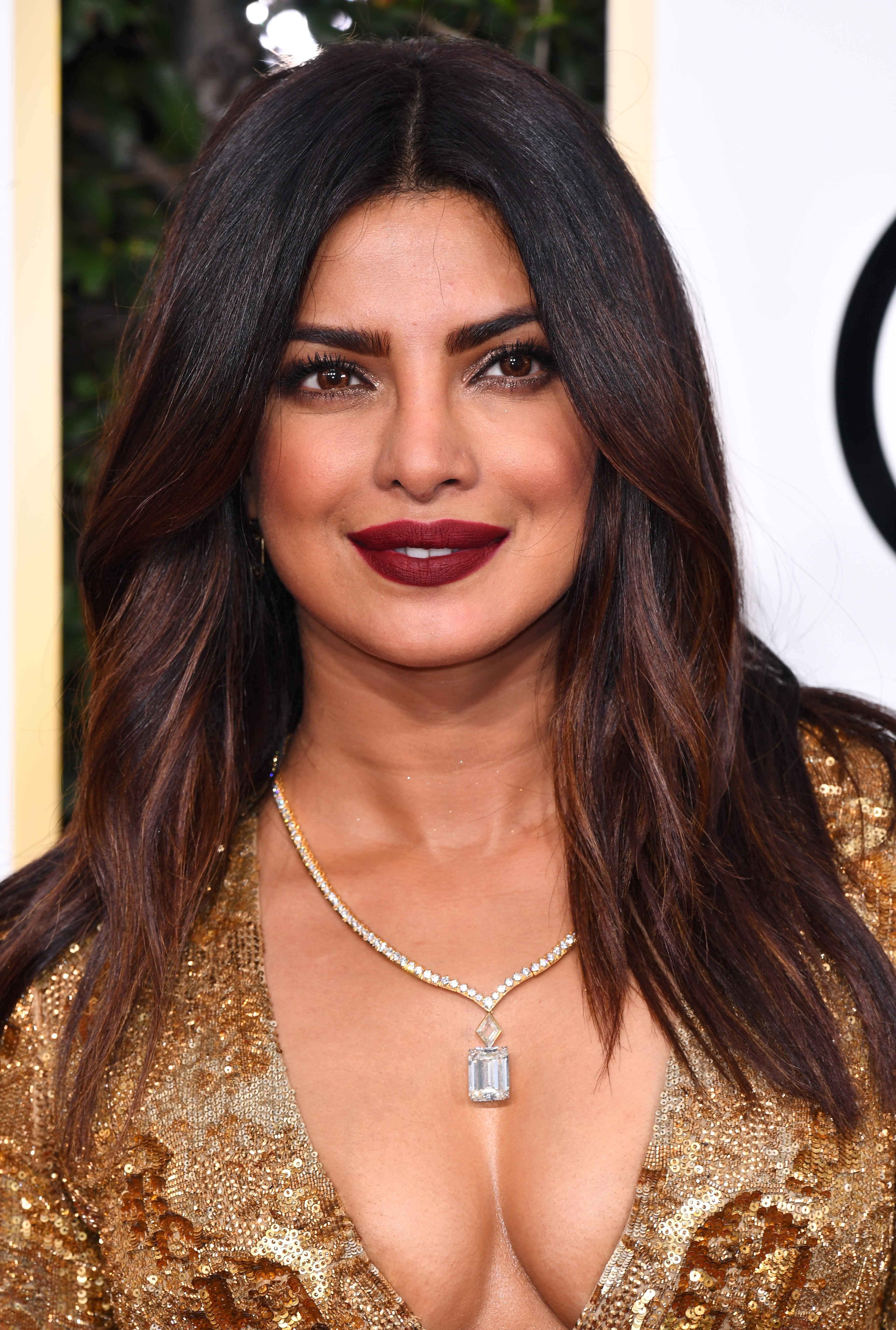 Free porn pics of Priyanka Chopra amazing cleavage at Golden Globes 1 of 53 pics