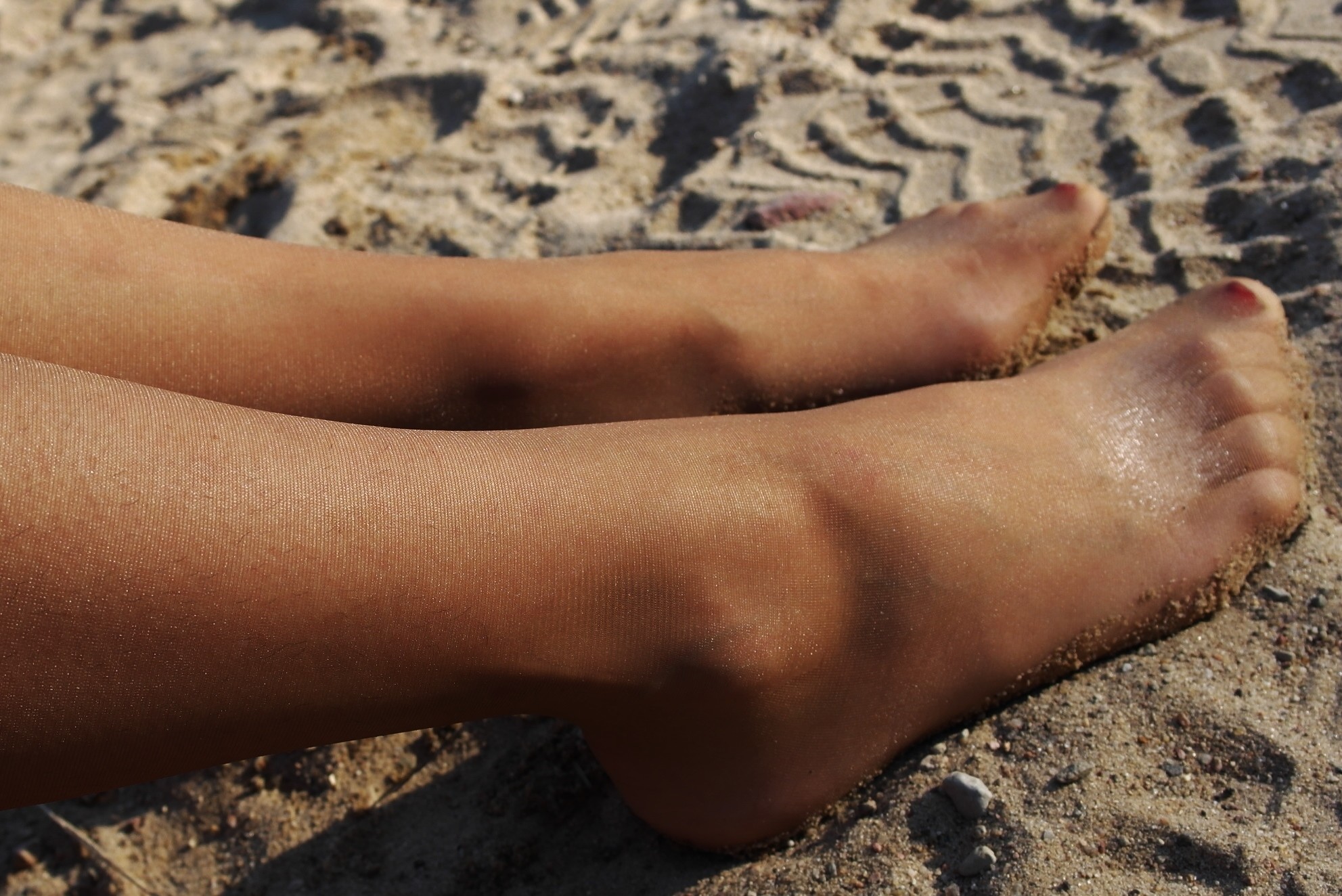 pantyhose beach. 