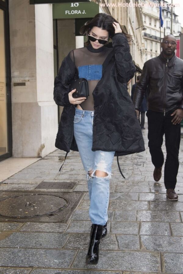 Free porn pics of Kendall Jenner in braless transparent dree in Paris 23 of 30 pics