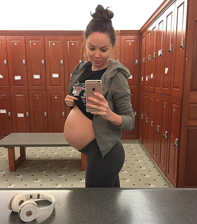 Natural thong gym preggo