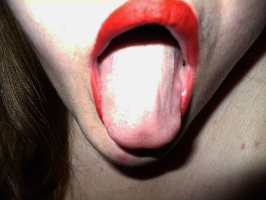 Free porn pics of Oral and red lipstick 9 of 11 pics