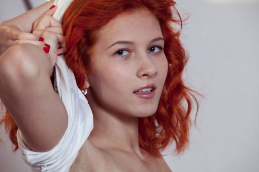 Free porn pics of Ambre-Spirit-Redhead with Stretched legs touching her big lips 8 of 91 pics