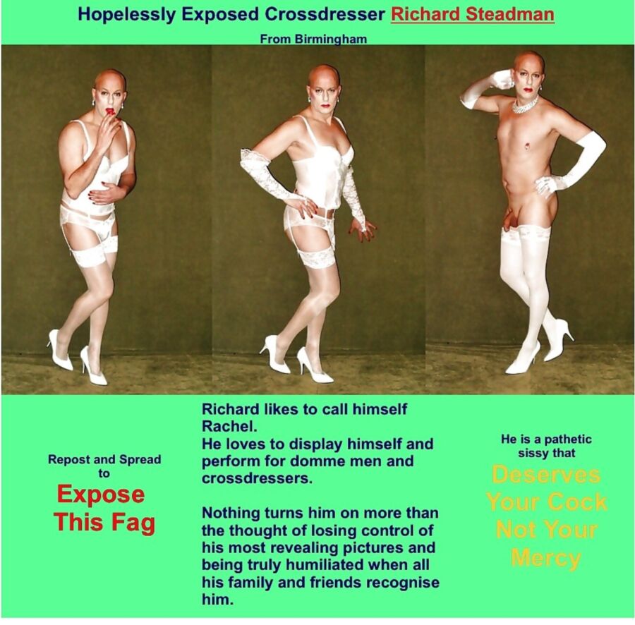 Free porn pics of Exposed Sissy Rachel is Richard Steadman 2 of 4 pics