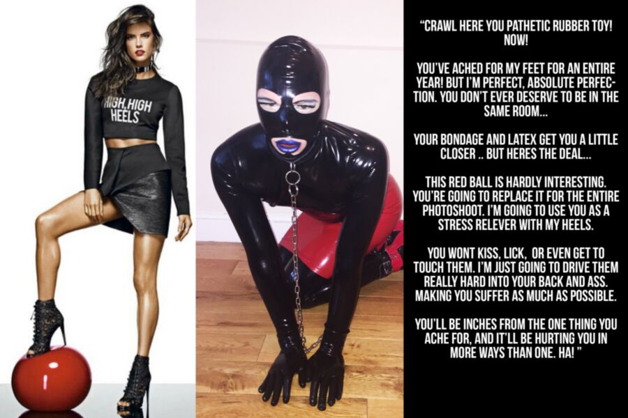 Alessandra Ambrosio Latex Cruel Slave Chastity Captions Celebrity Porn Photo