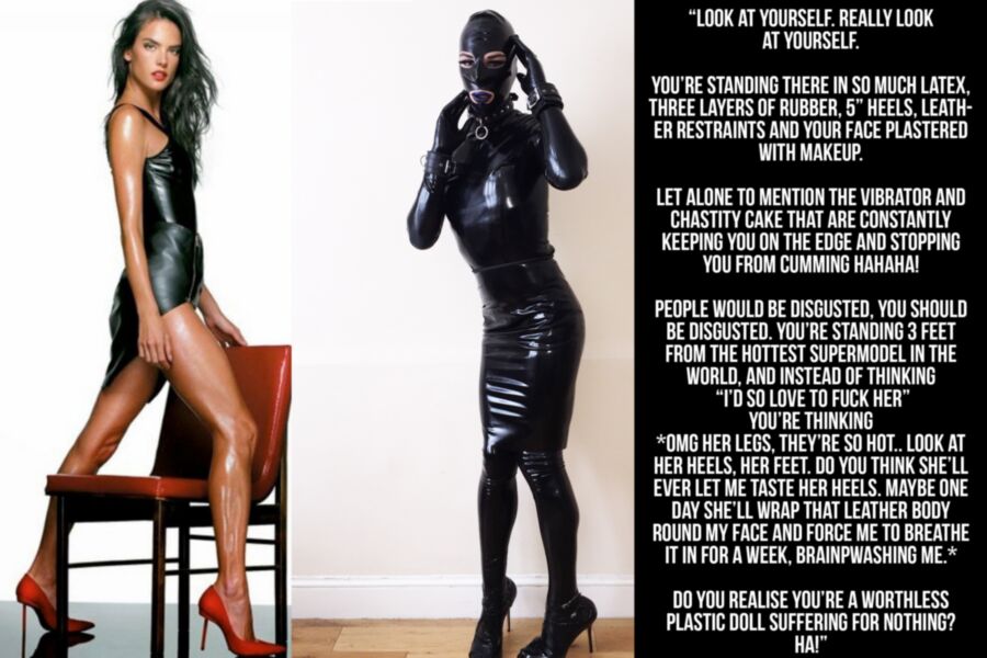 Alessandra Ambrosio Latex Cruel Slave Chastity Captions Celebrity Porn Photo