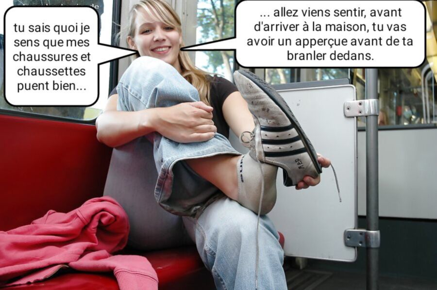 Free porn pics of French caption (Français) chaussures et chaussettes qui puent 5 of 5 pics